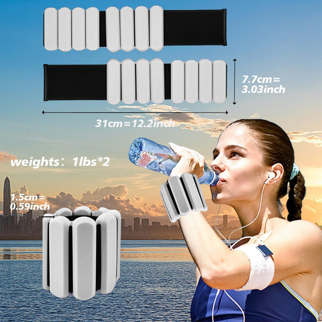 Adjustable Silicone Wrist and Ankle Weights Set of 2 W5251