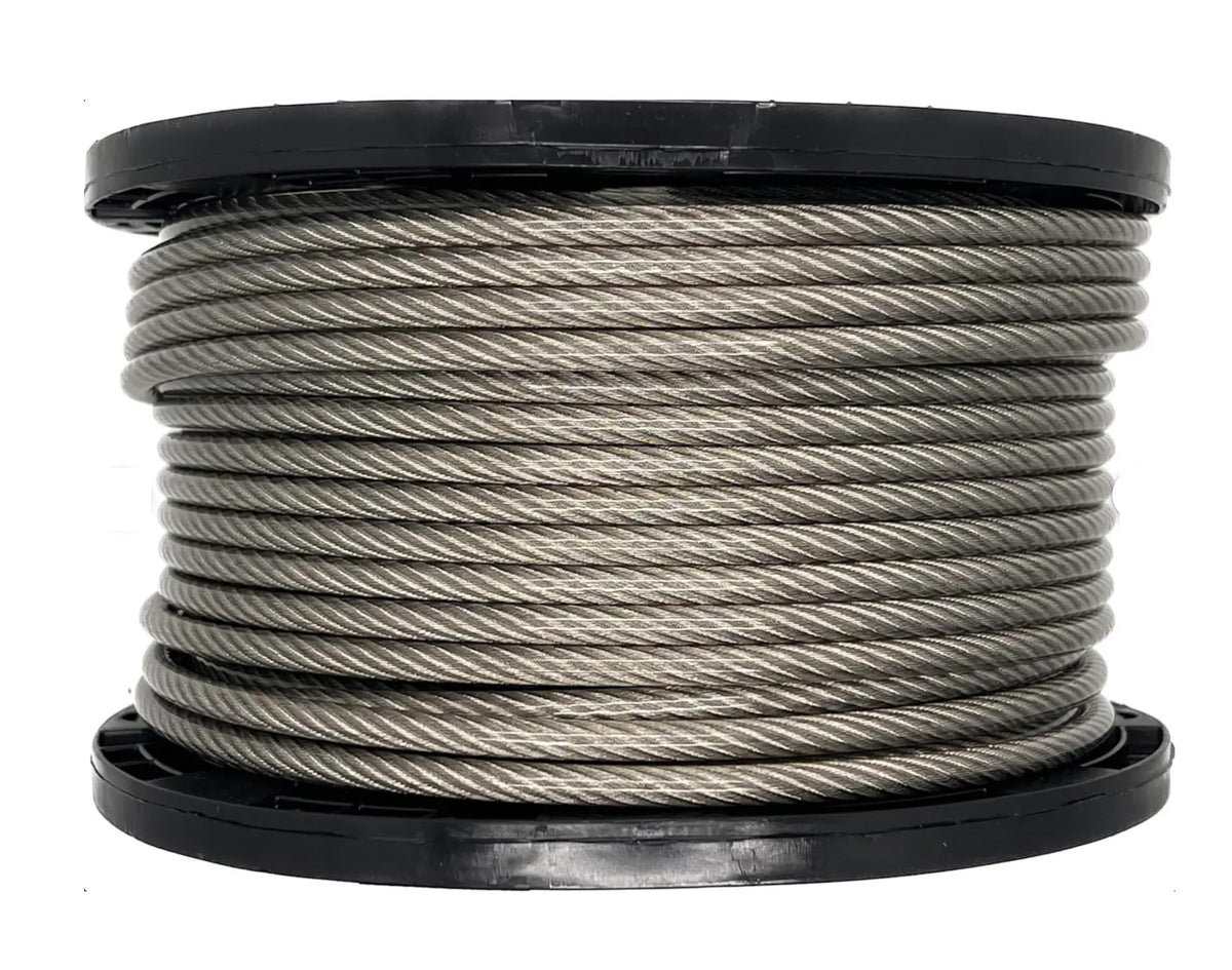 Vinyl Coated T316 Stainless Steel Wire Rope Cable 7x19 250 ft G65440
