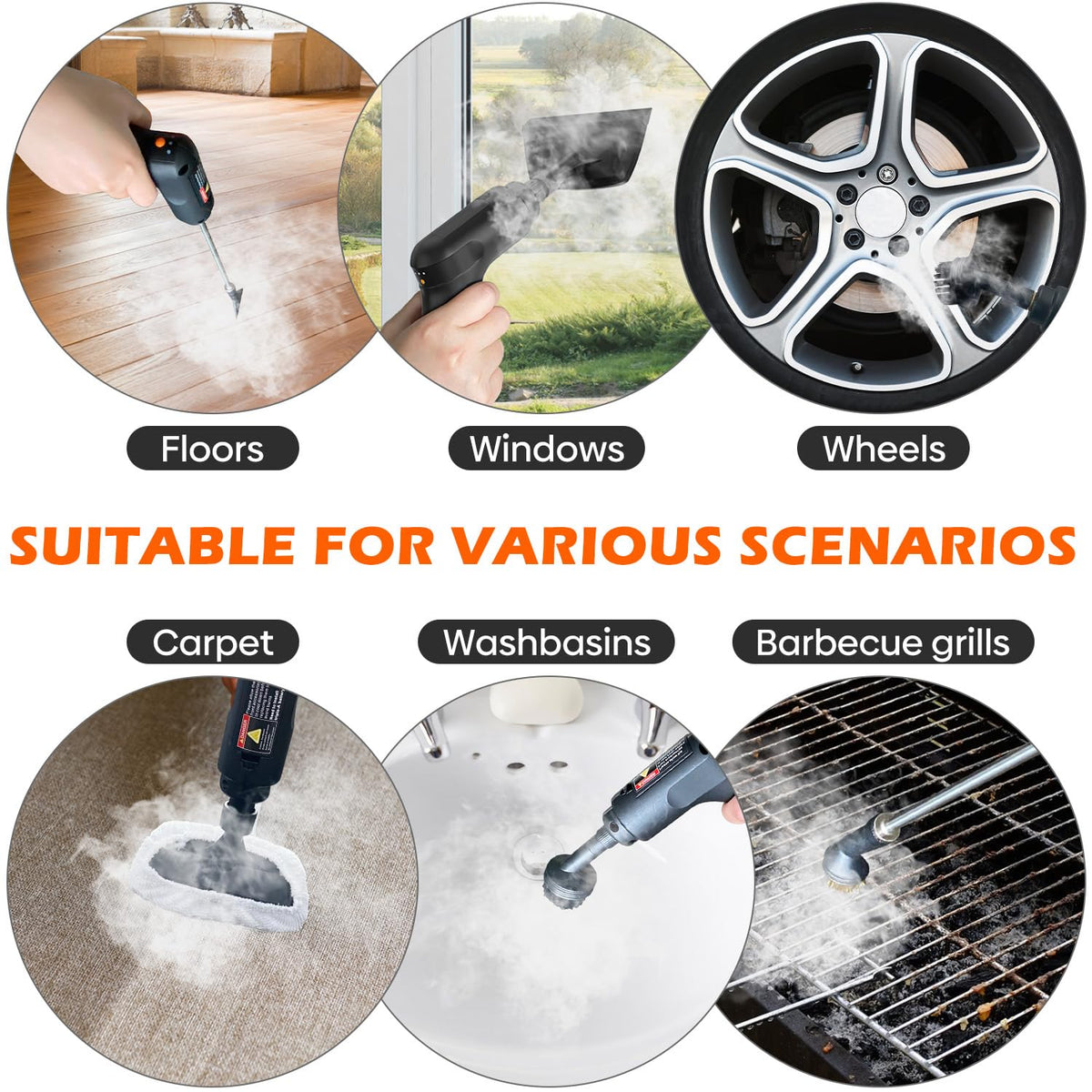 Portable Handheld Steam Cleaner with 16 Accessories G3375