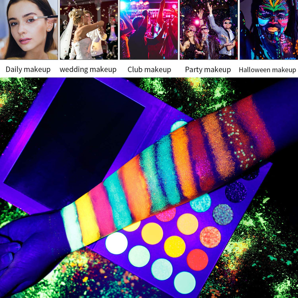 Neon Glow in the Dark Eyeshadow Palette O677378