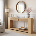 Oak Console Table with Storage Drawers H201145