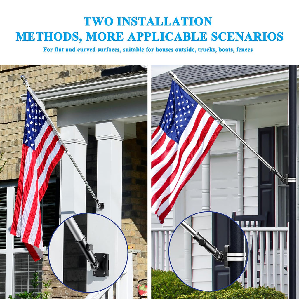 Adjustable Heavy Duty Aluminum Flag Pole Holder M41878