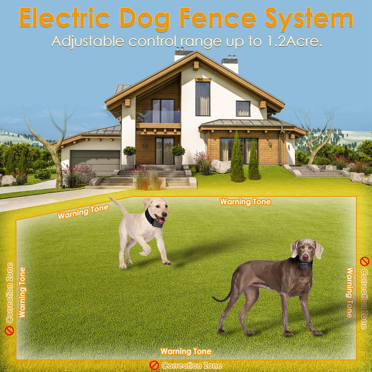 Electric Dog Fence System for 2 Dogs J113