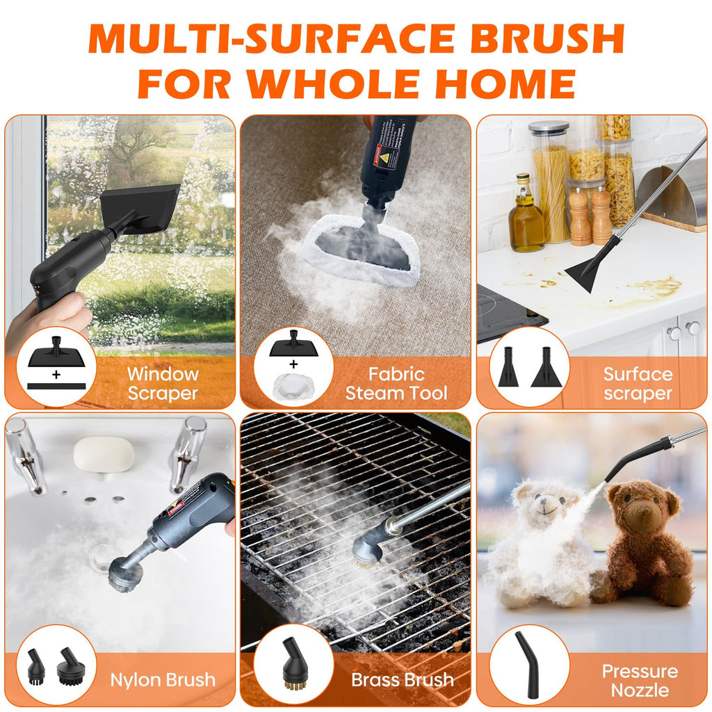 Portable Handheld Steam Cleaner with 16 Accessories G3375