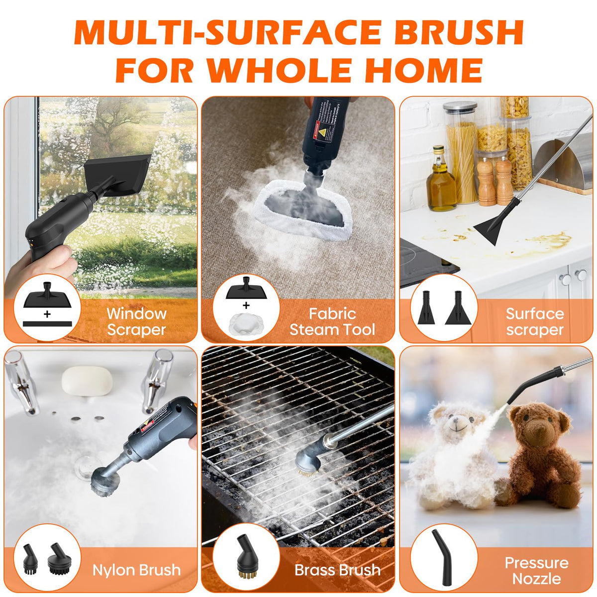 Portable Handheld Steam Cleaner with 16 Accessories G3375