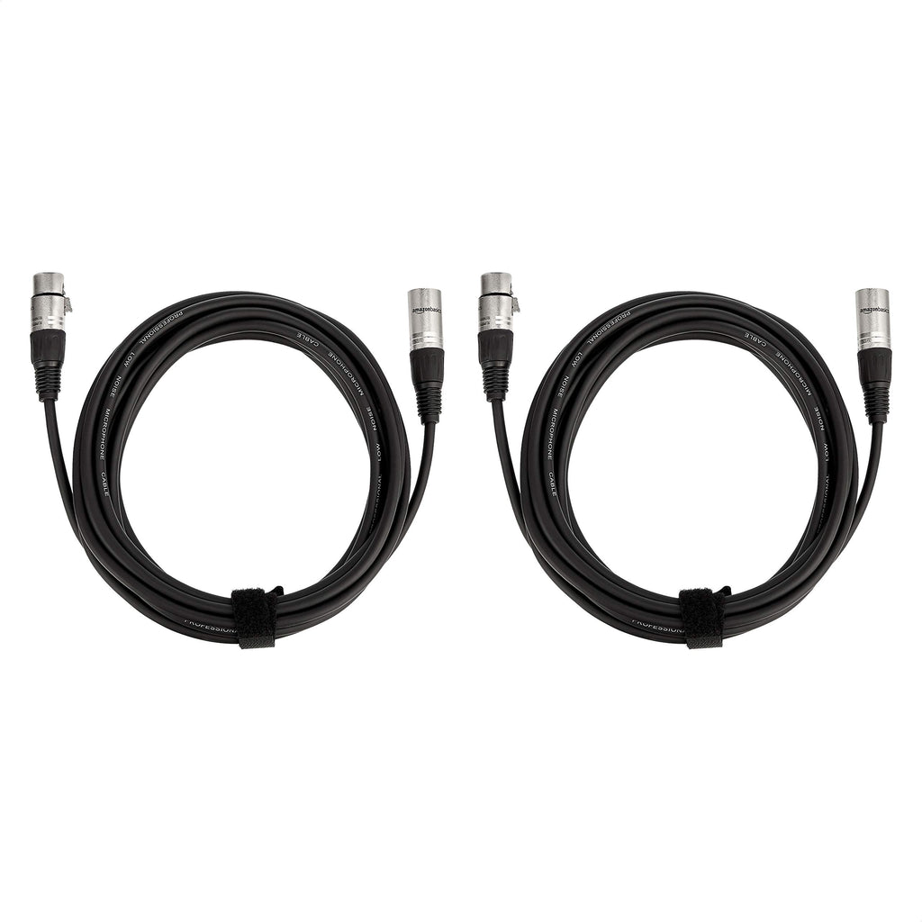 2-Pack 15 Foot Black XLR Microphone Cable A424