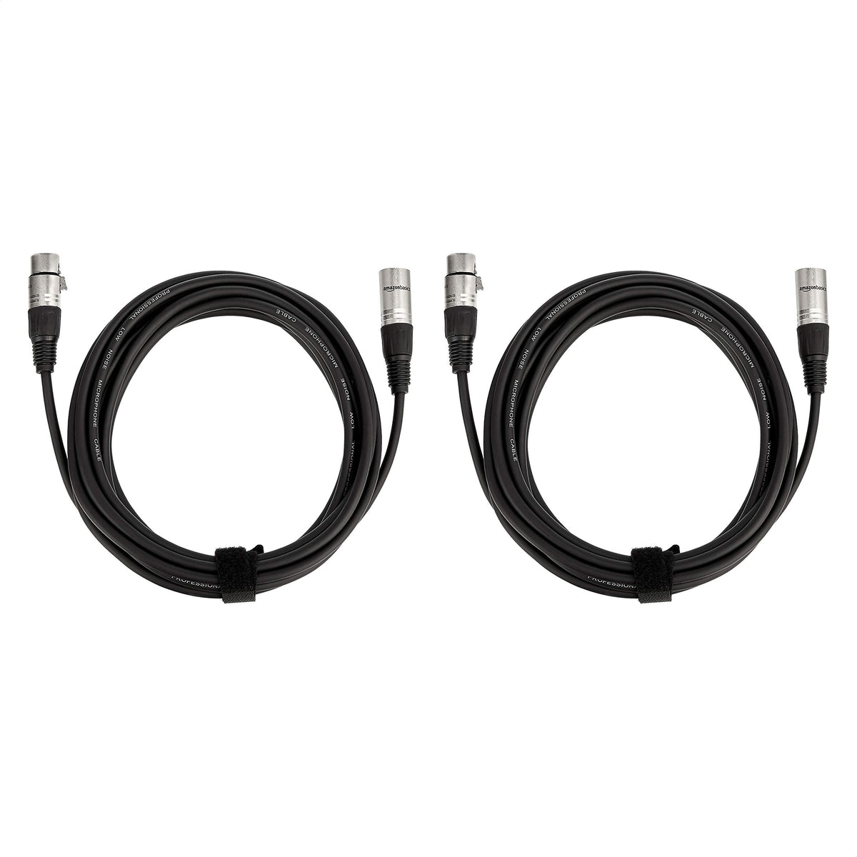 2-Pack 15 Foot Black XLR Microphone Cable A424