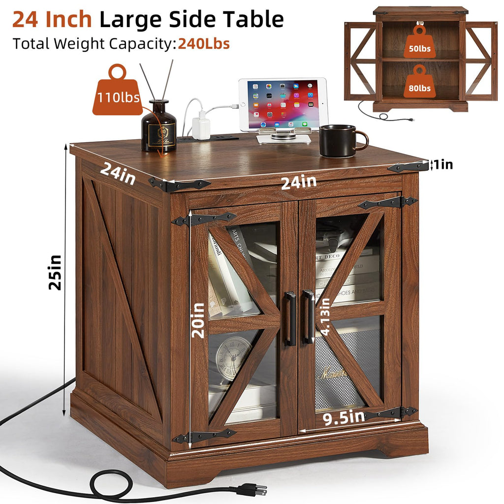 24'' End Table Set 2 with Charger B633