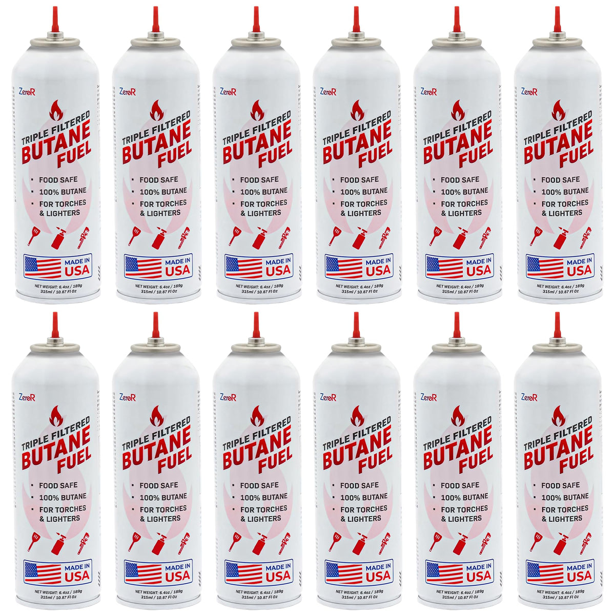 Butane Fuel Refill 10.67 fl oz 12 Cans I862706