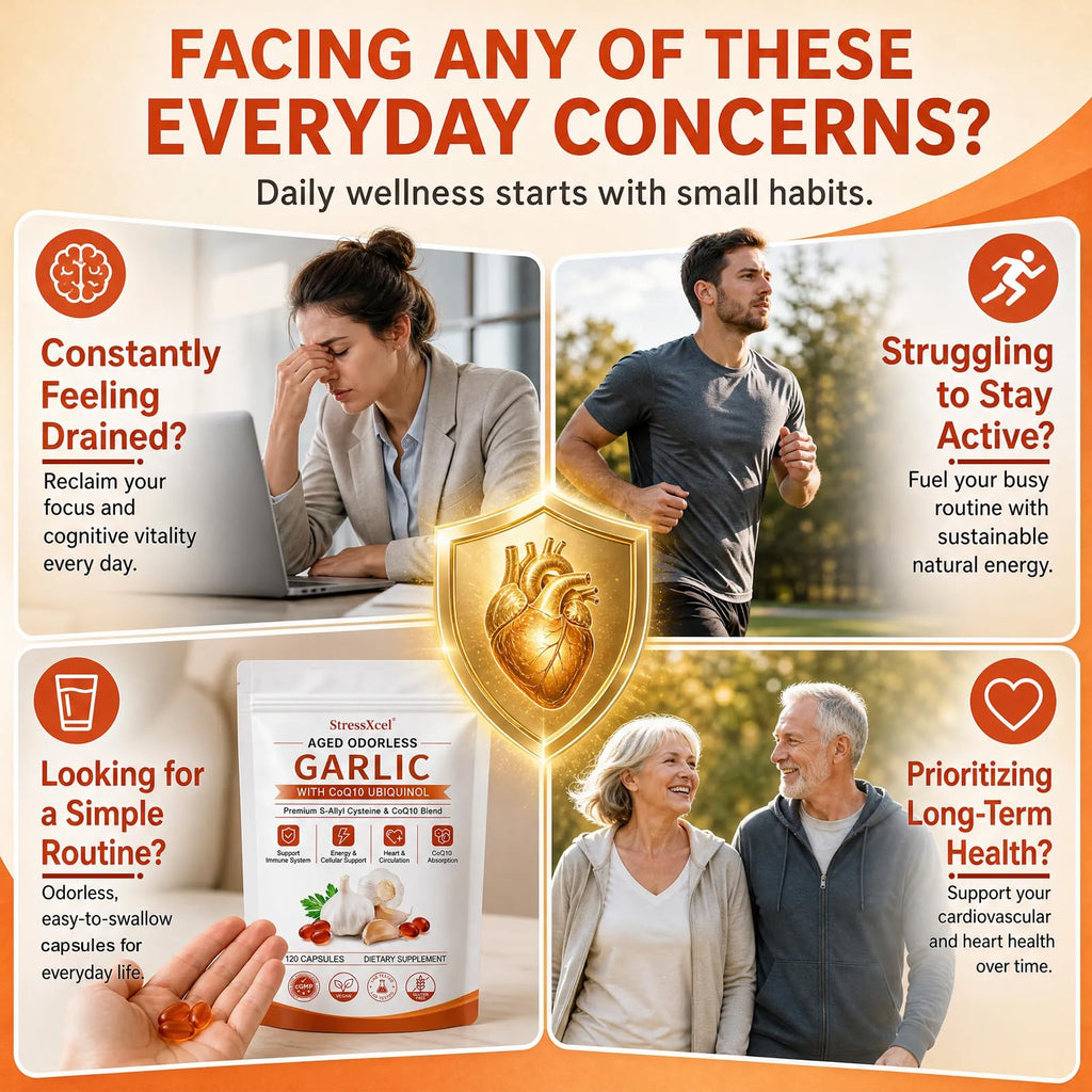 Odorless Garlic Extract Softgels with CoQ10 Ubiquinol and Vitamin K2 120 Softgels J86689