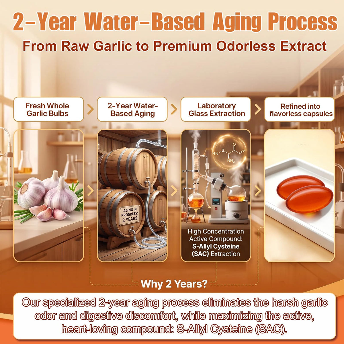 Odorless Garlic Extract Softgels with CoQ10 Ubiquinol and Vitamin K2 120 Softgels J86689