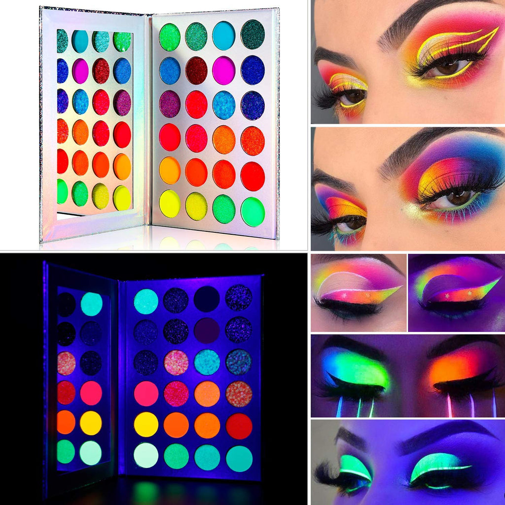 Neon Glow in the Dark Eyeshadow Palette O677378