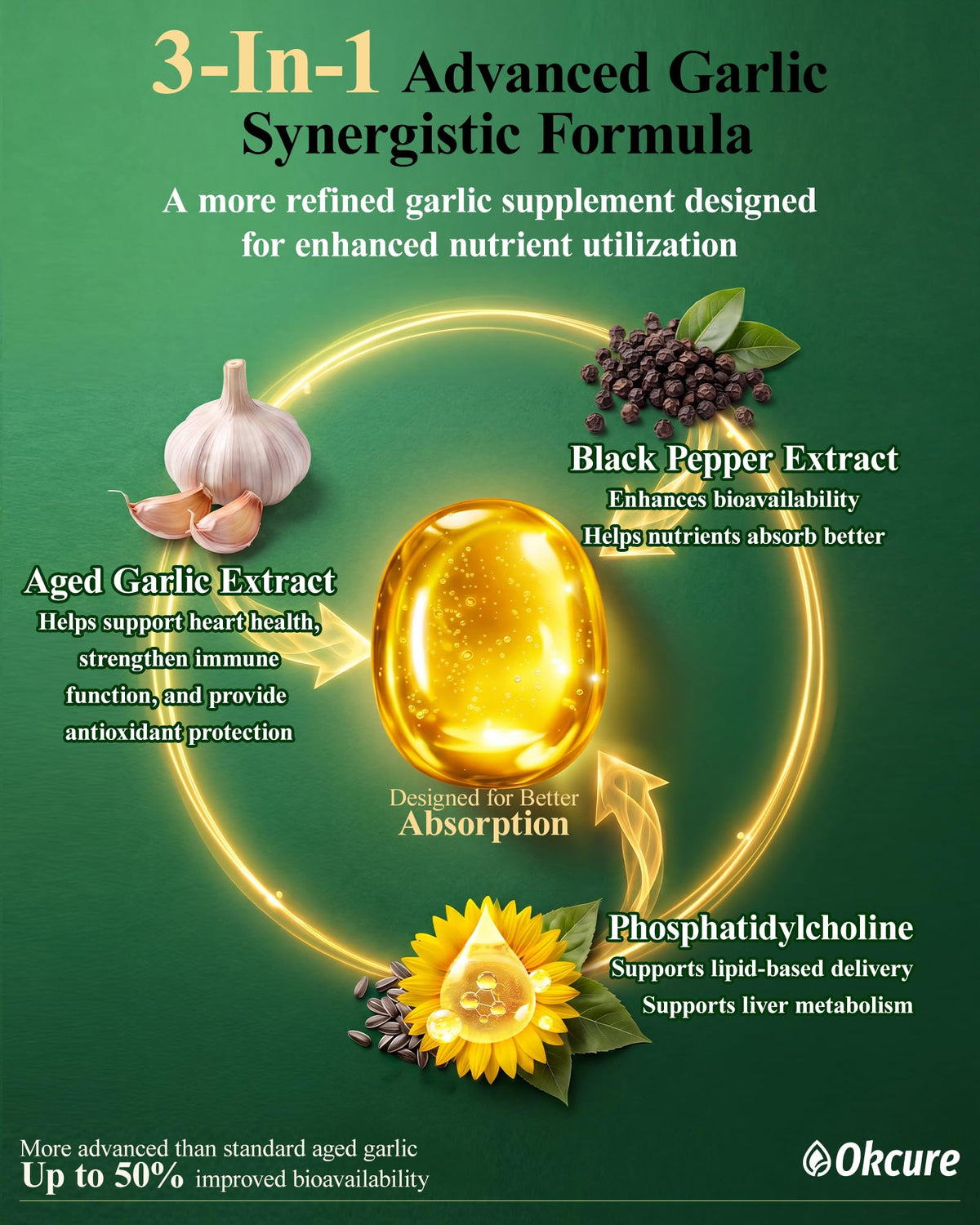 Odorless Garlic Supplement 300 Softgels T235
