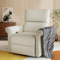 Fabric Light Gray Swivel Rocker Recliner Chair W145284
