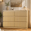 6 Drawer Fluted Wood Dresser B11347