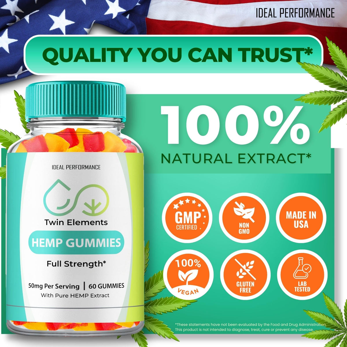 Hemp Gummies 60 Gummies P1594
