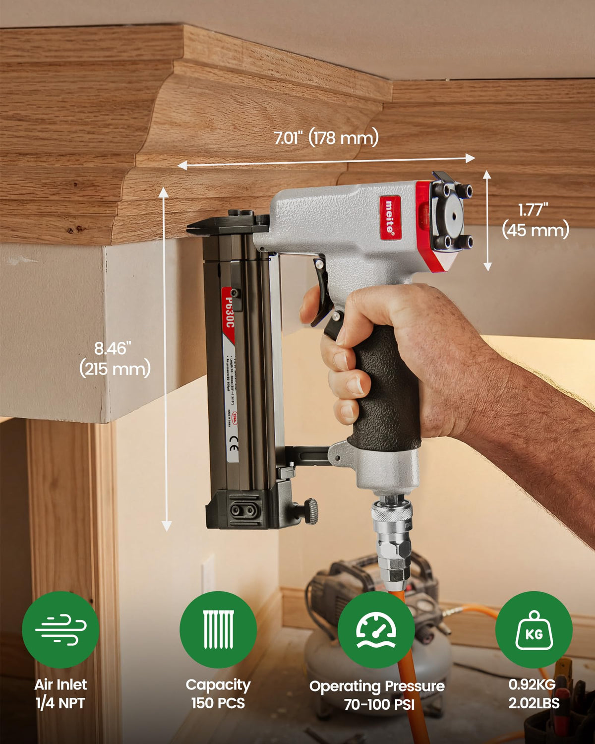 23 Gauge Pneumatic Pin Nailer M8302