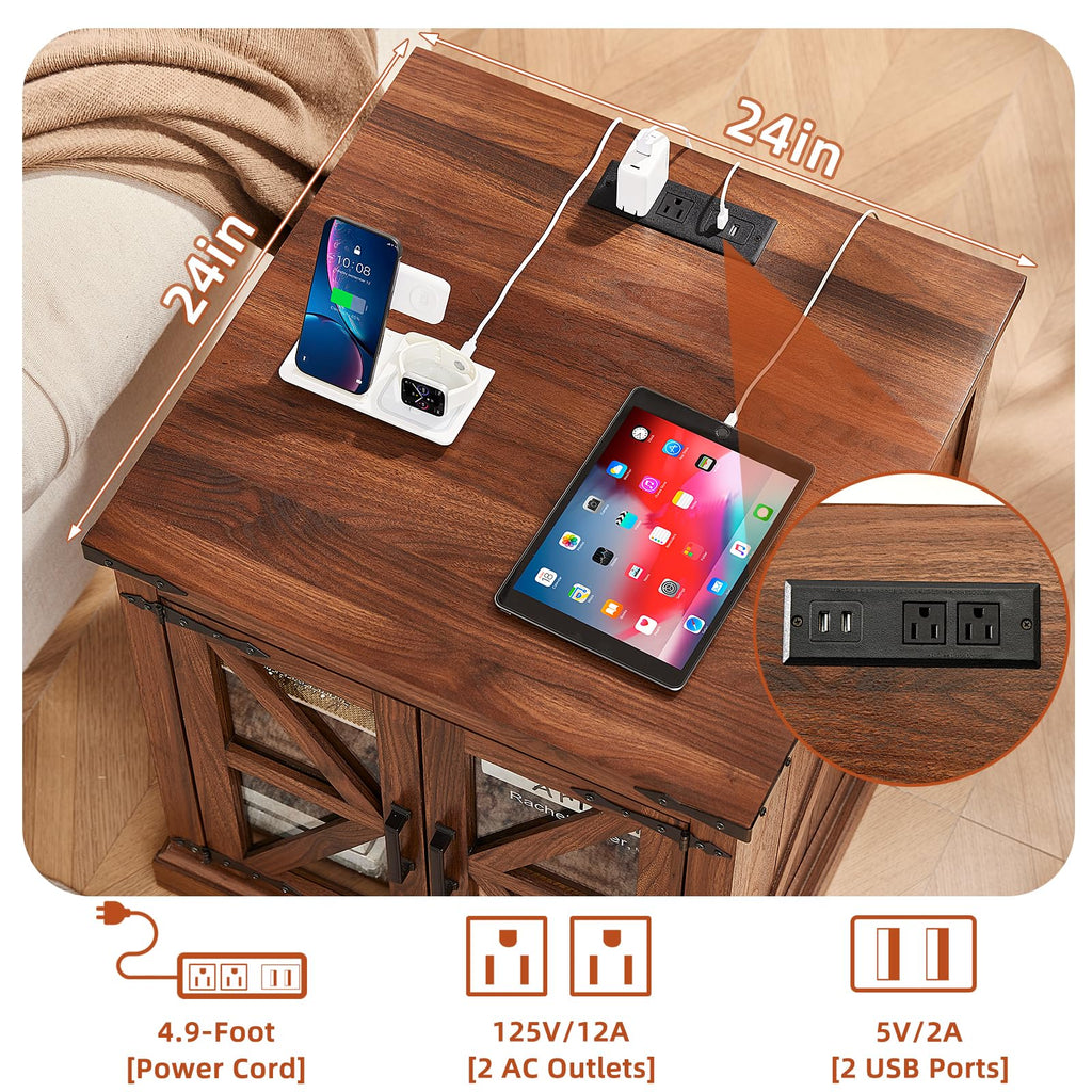24'' End Table Set 2 with Charger B633