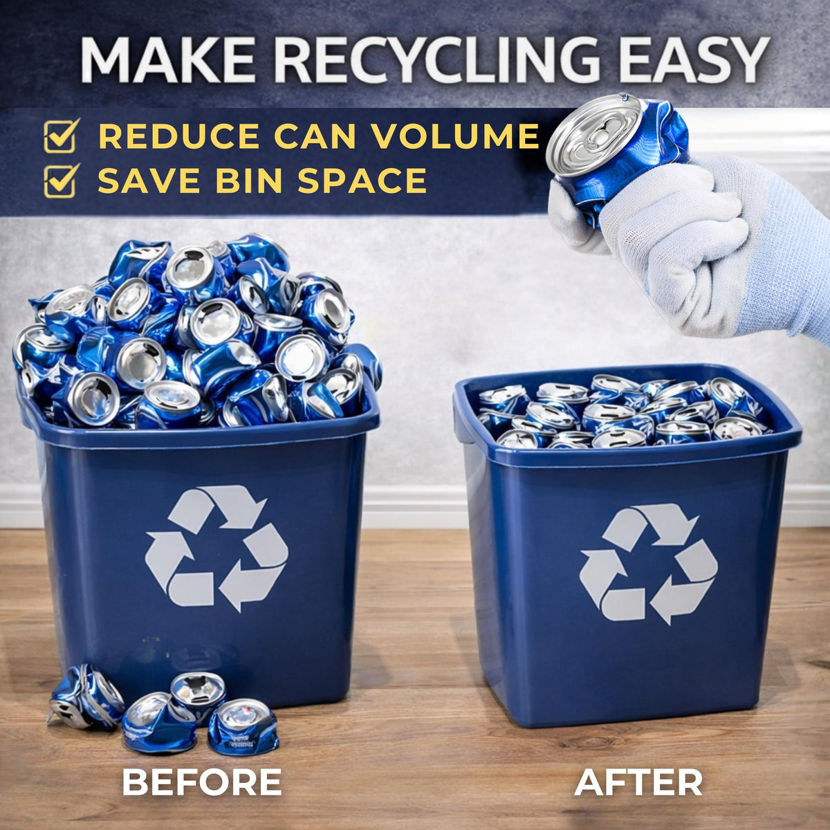 Heavy Duty 8oz 12 oz 16oz Aluminum Can Crusher T71366