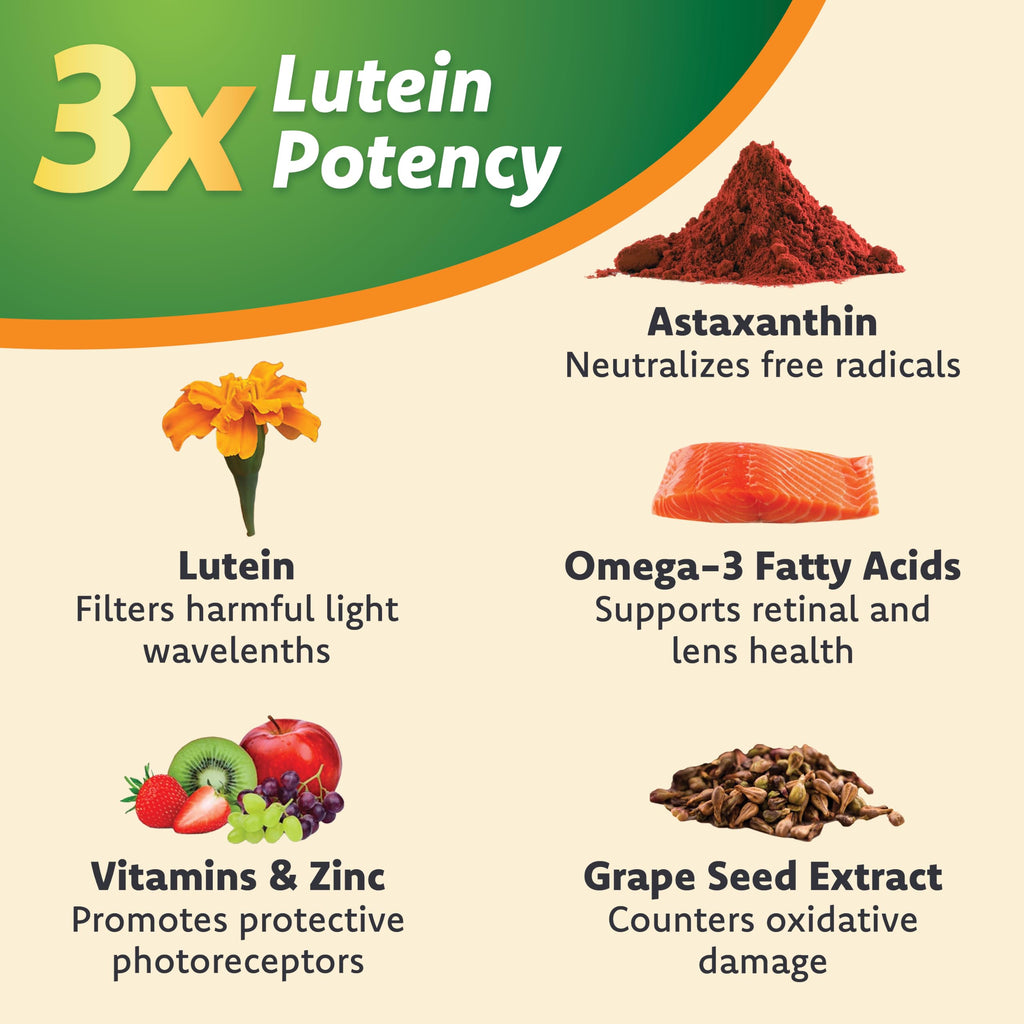 Powder Blend with Lutein, Omega-3 Fatty Acids, Grape Seed Extract and Antioxidants, 30ct Sprinkle Capsules R91744