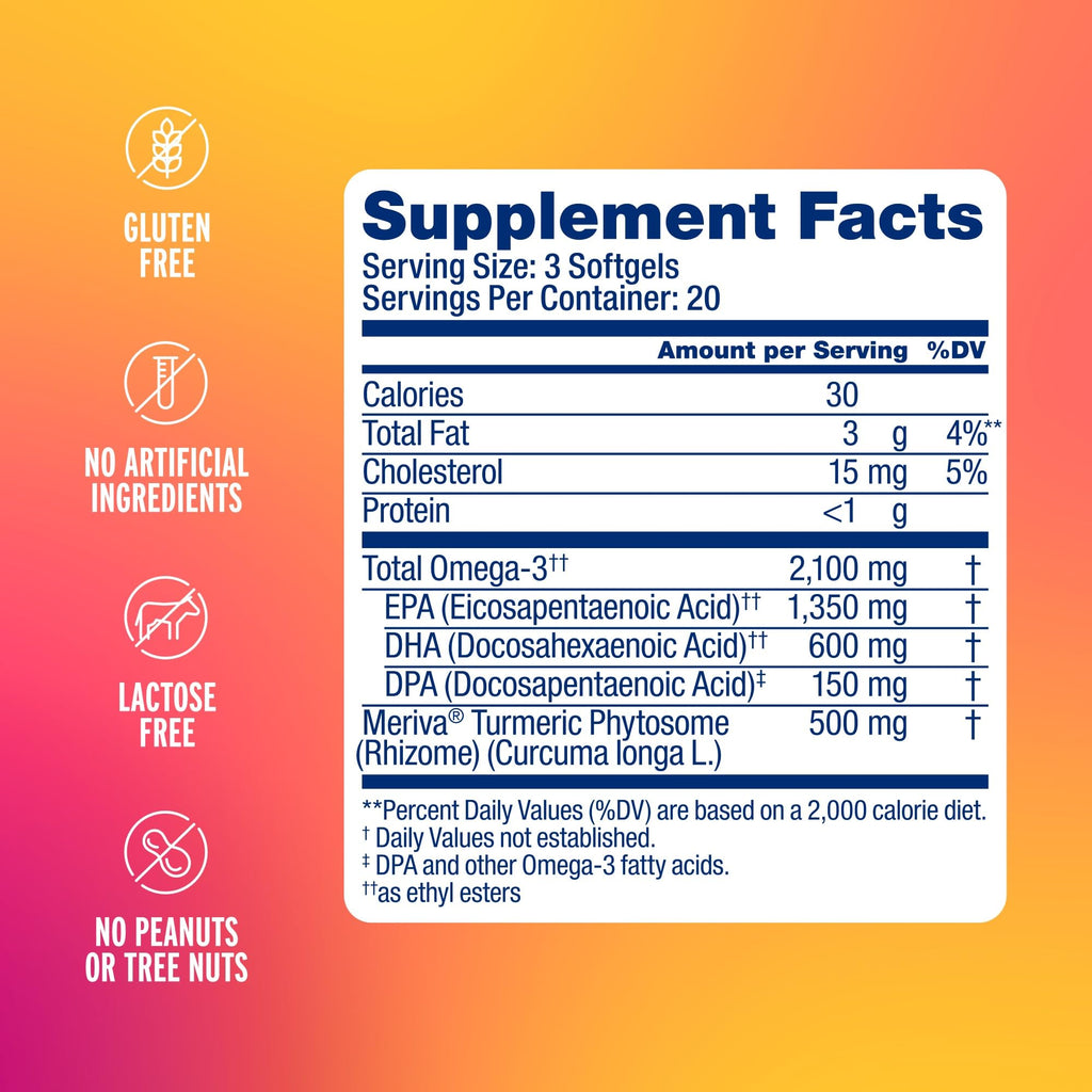 Omega-3 with Turmeric 60 Softgels K560