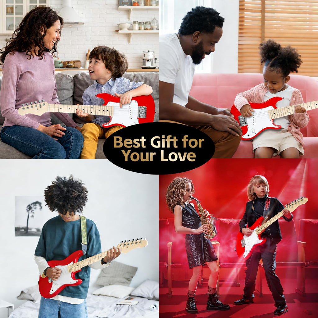 30in Kids Electric Guitar Starter Kit with 5W Amp and Gig Bag X3240