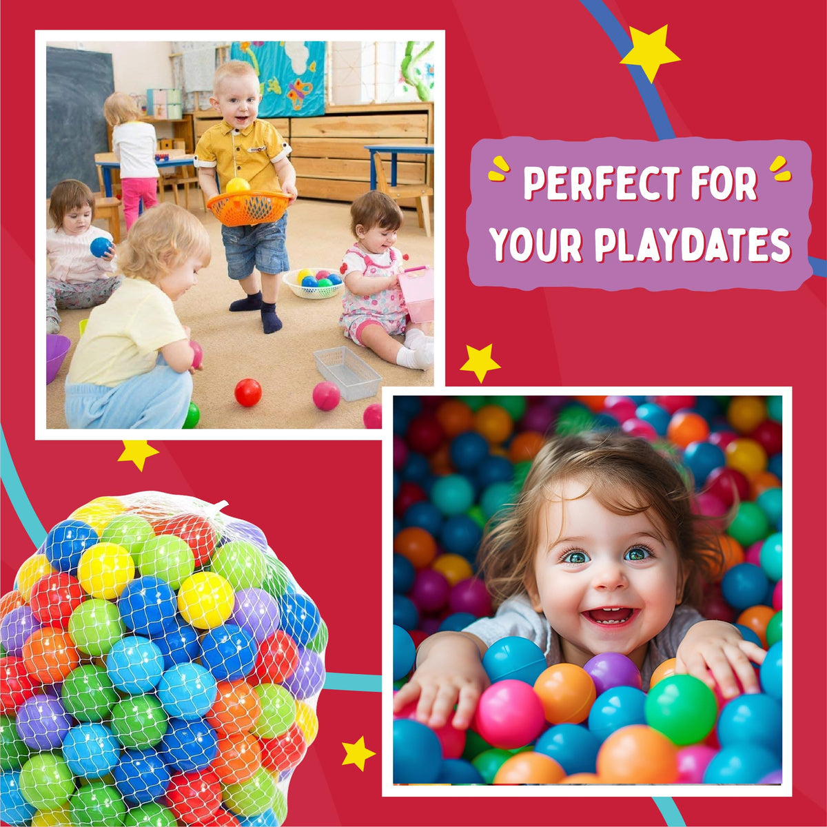 200 Count Plastic Ball Pit Balls U702