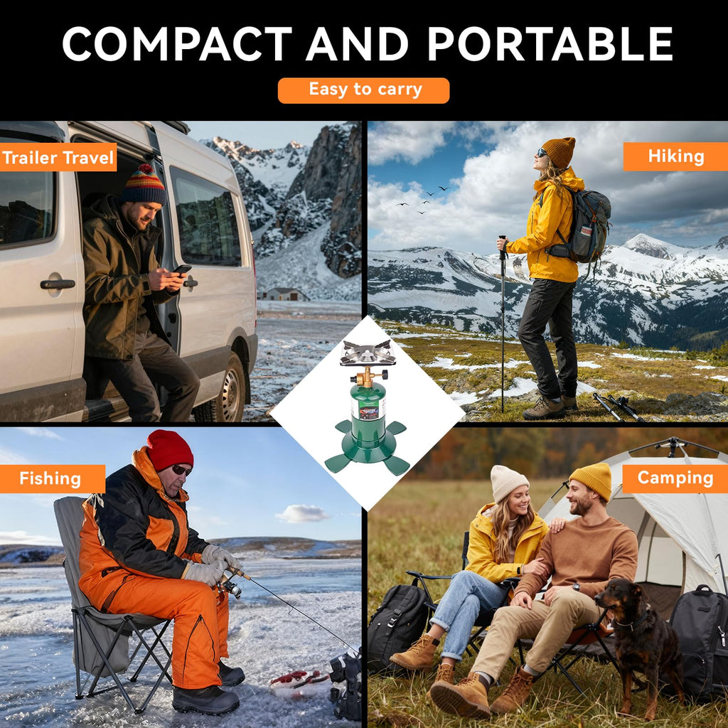 Portable 10000BTU Single Burner Propane Camping Stove V475635