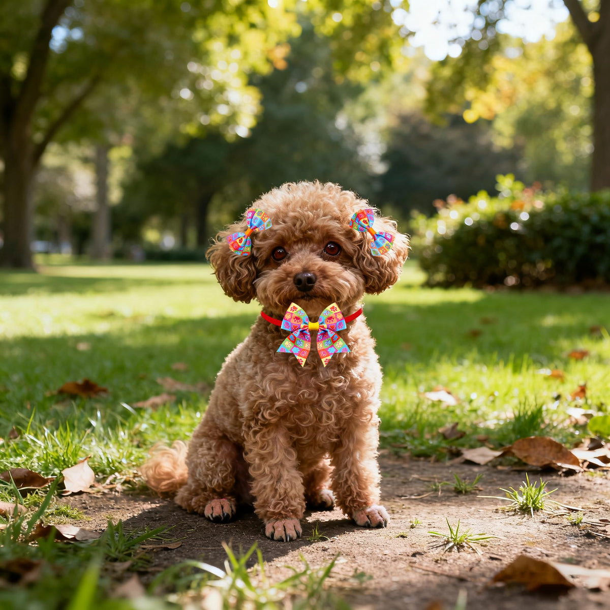 120PCS Dog Bows Collar Flowers and Bowties Grooming Accessories P286103