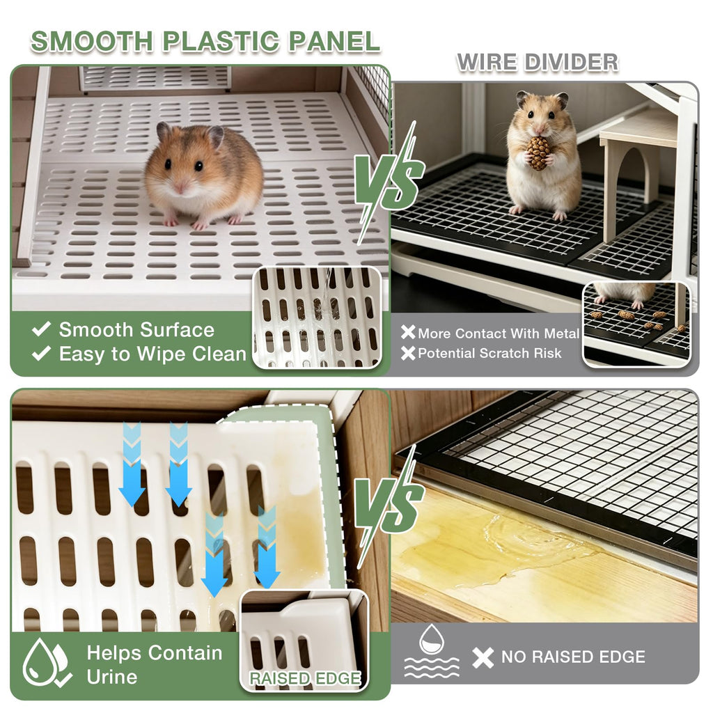 Wooden Two-Story Small Animals Cage with Pull Out Tray N38323