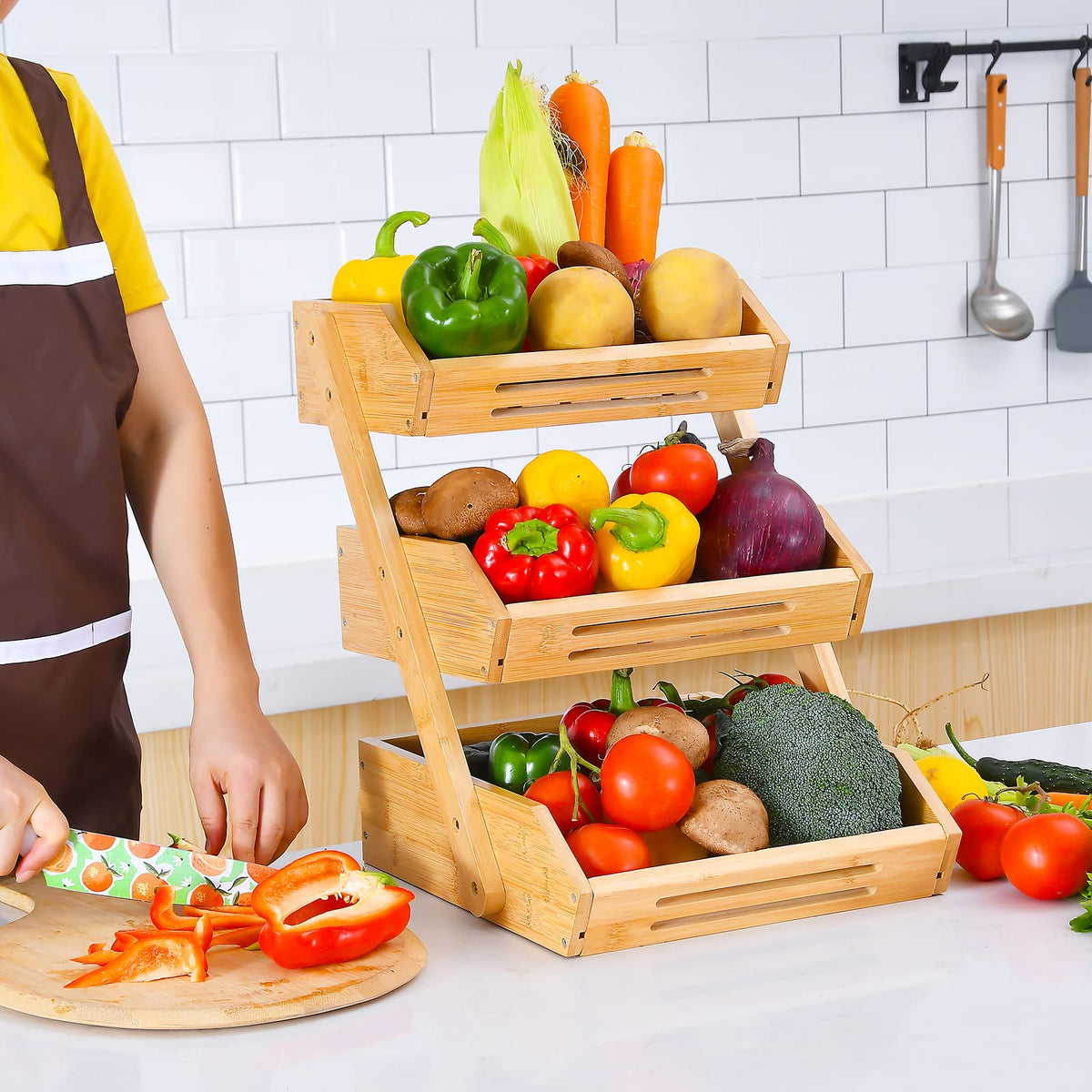 3-Tier Bamboo Fruit Basket T940