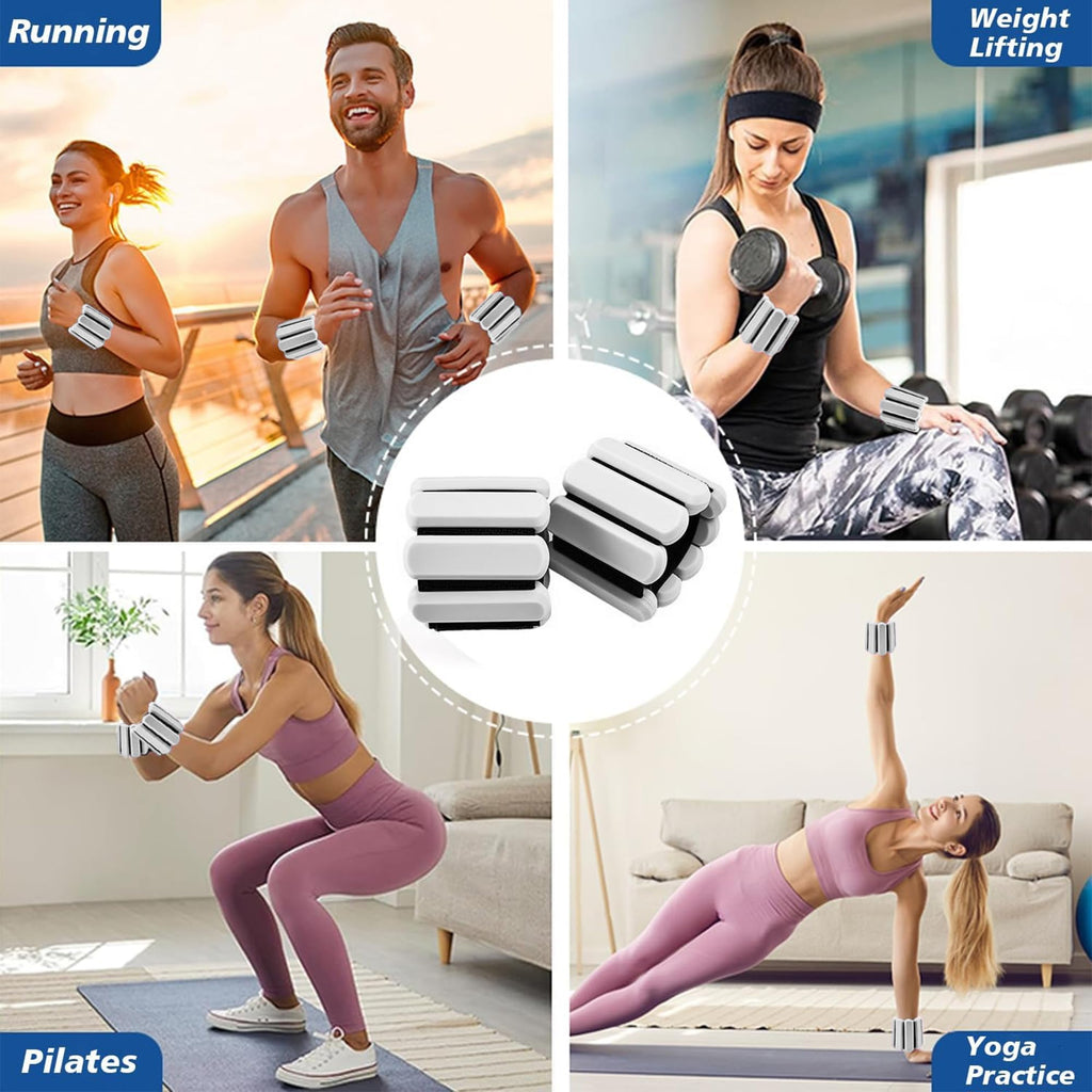 Adjustable Silicone Wrist and Ankle Weights Set of 2 W5251