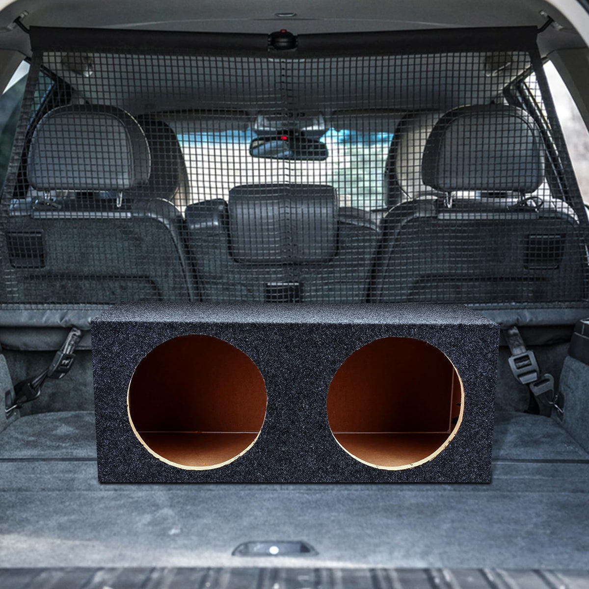 Charcoal Dual 12" Sealed Car Audio Subwoofer Box E272