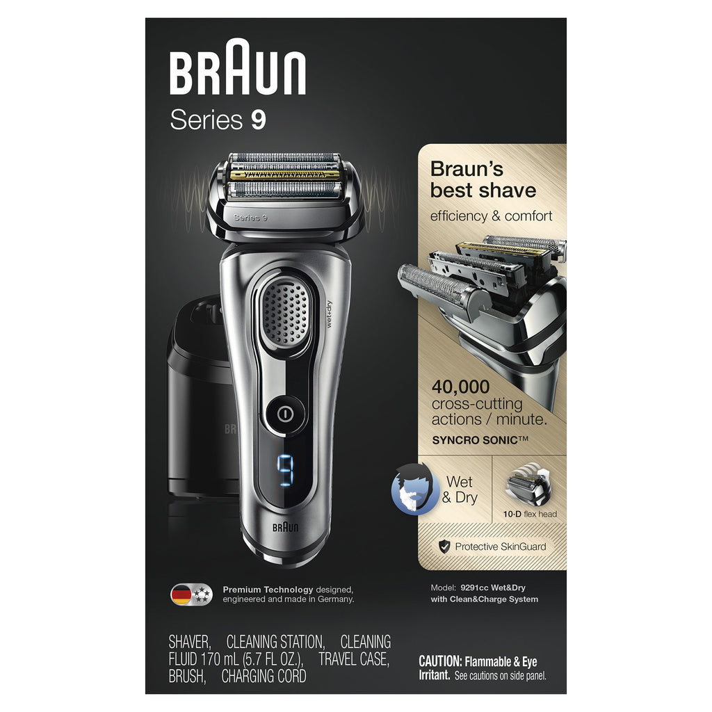 Electric Foil Shaver with Beard Trimmer, Rechargeable, Wet & Dry, 6 Piece Set B118