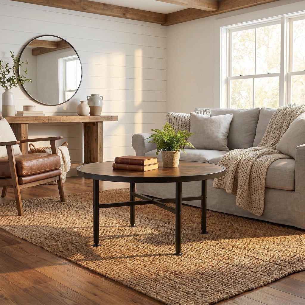 Round Wood Coffee Table K526