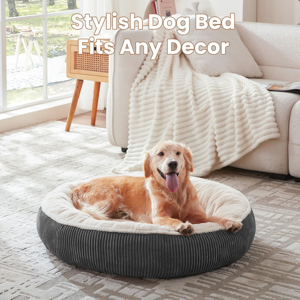36 inches Dark Grey Donut Dog Bed K223